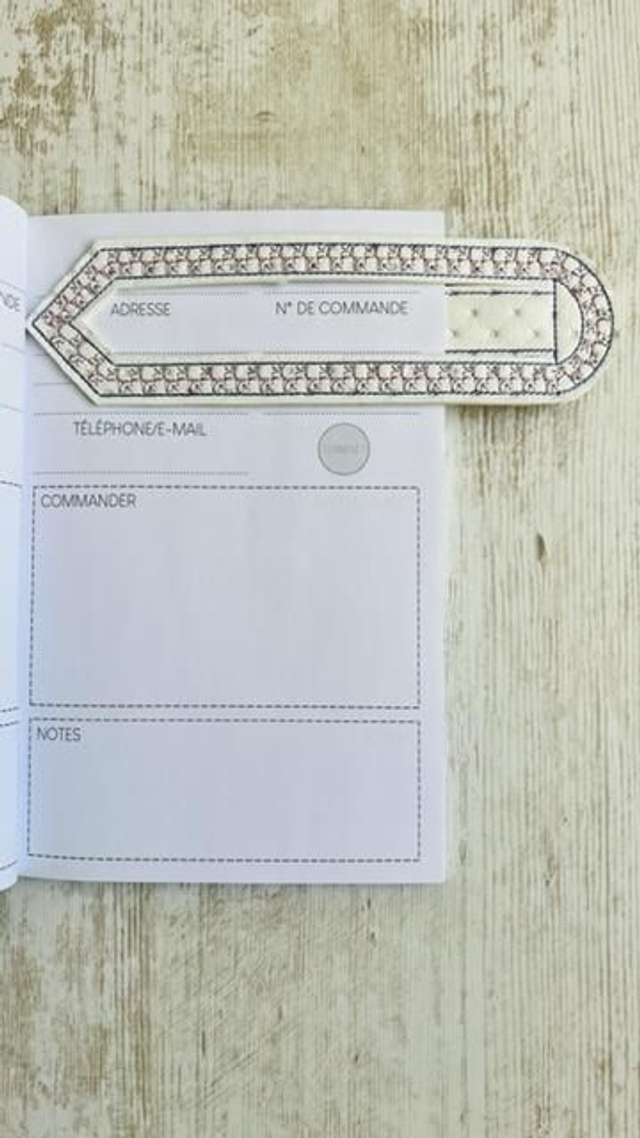 Marque-page "aide à lecture", simili-cuir, grand format