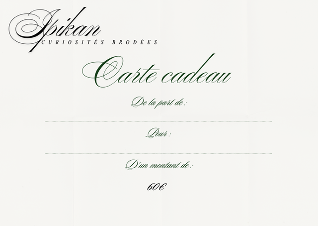 Carte cadeau 60€