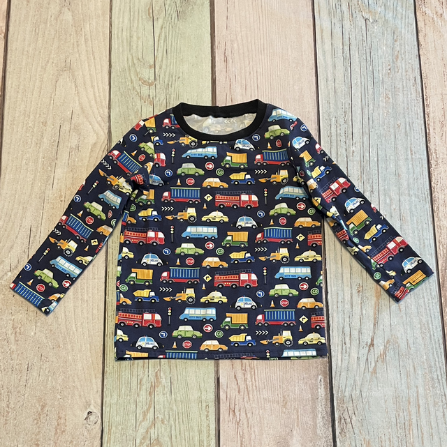 Langarmshirt, Größe 104 Fahrzeuge