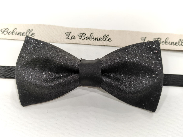 Noeud papillon pailleté noir homme ou enfant 