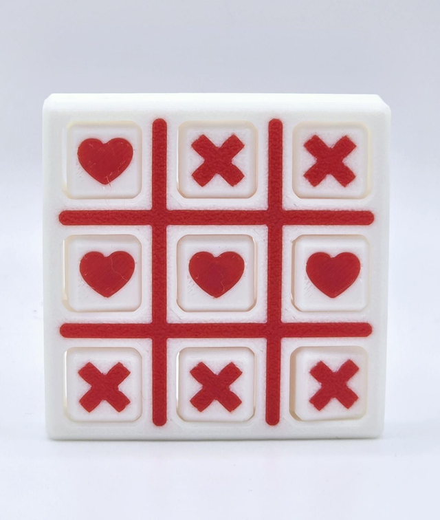 631 Hearts & Crosses 3D printed Game