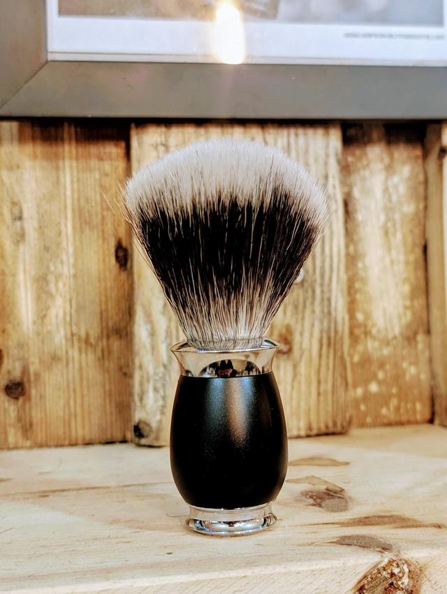 Blaireau de rasage inox 