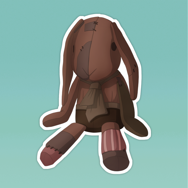 Powder Bunny Vinyl Sticker