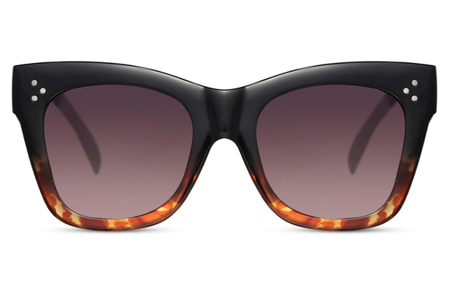 ELINE Lunettes de Soleil Noir Ecaille/Noir