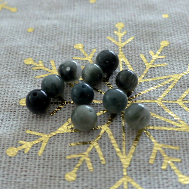 Oeil d&#039;Aigle Perles Rondes Polies - A l&#039;unité