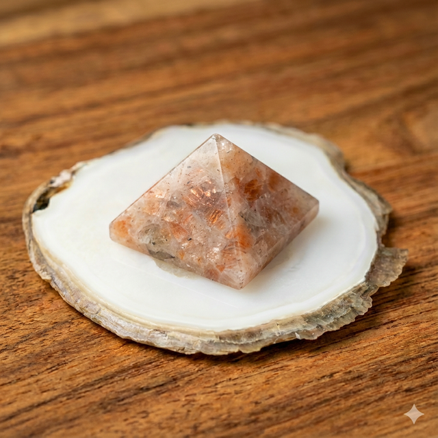 Pyramide Pierre de Soleil Naturelle A+ (15 à 25mm)