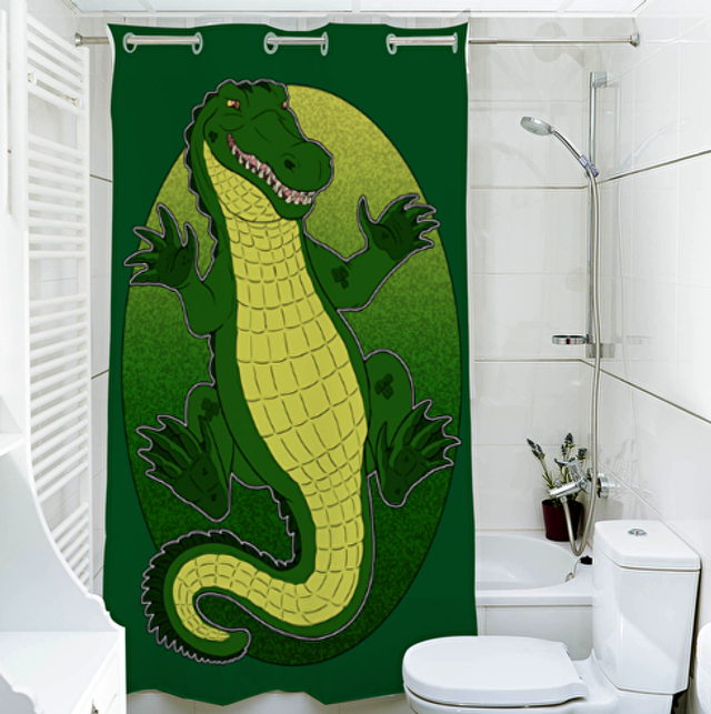 Krokodil Duschvorhang 140cm x 200cm