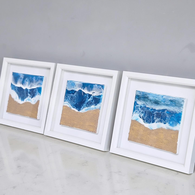 3D Mini Beach Canvas in Frame