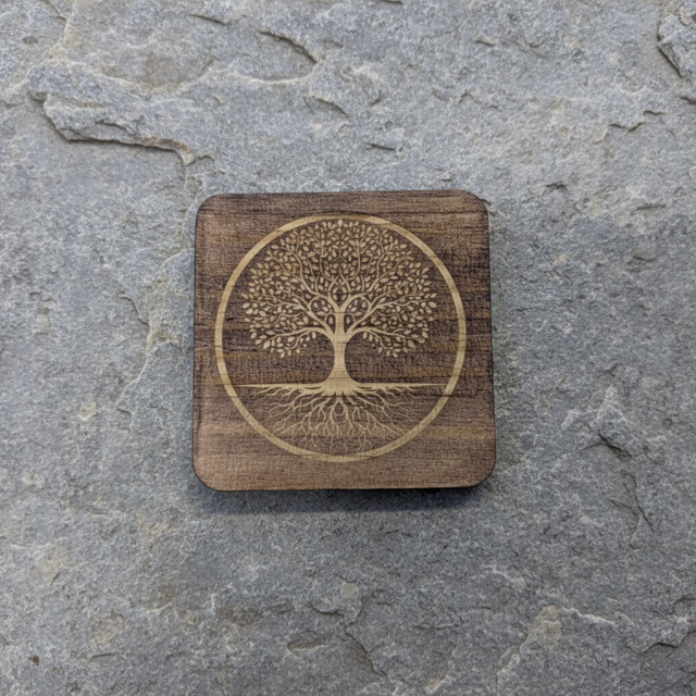 Square tree of life coaster