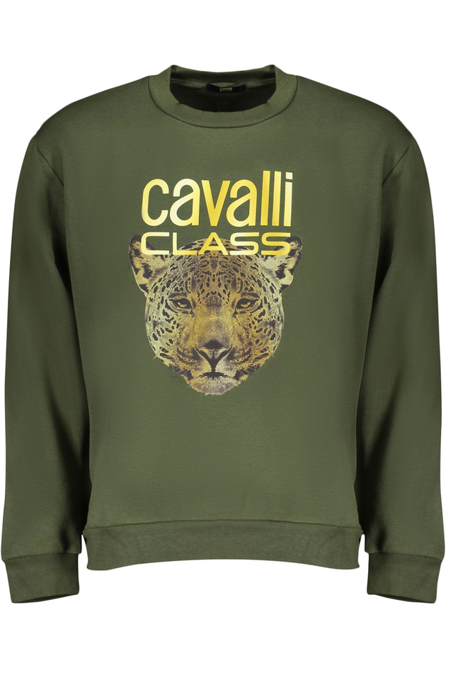 CAVALLI CLASS FELPA SENZA ZIP UOMO VERDE