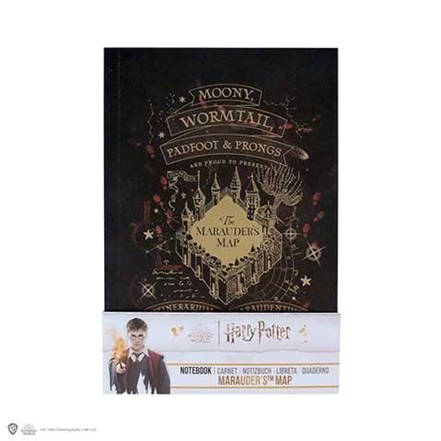 Carnet souple - Carte du Maraudeur version or

