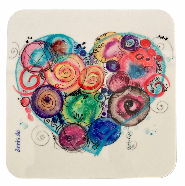 Untersetzer "Herz blau"