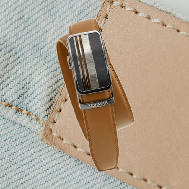 Ceinture en cuir ajustable avec boucle