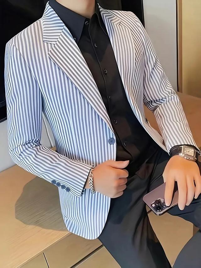 Men's Stylish Striped Blazer