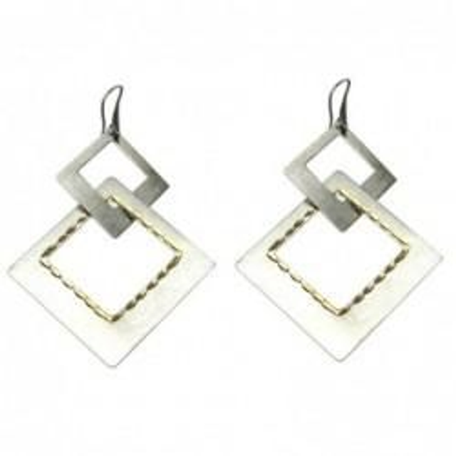 Orecchini donna in bronzo a rombo