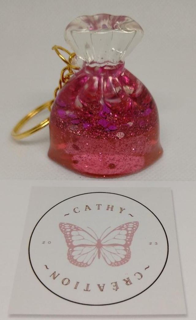 Bijoux de sac paillettes roses