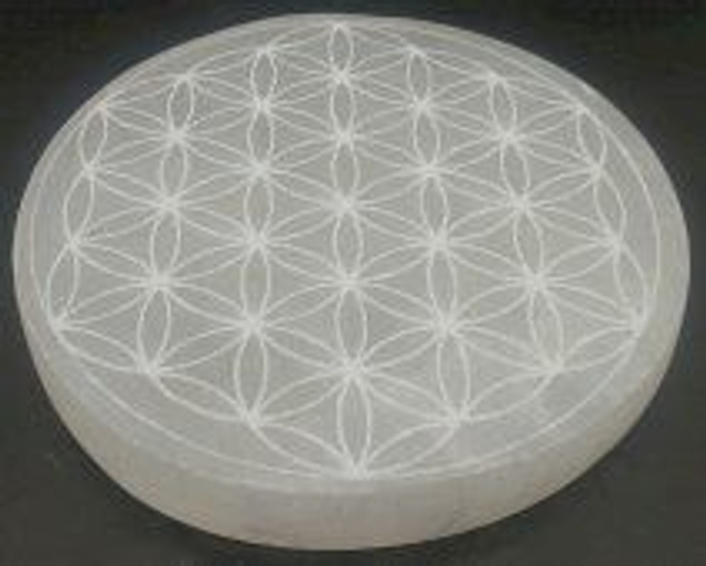 Porte-Encens Sélénite Fleur de Vie