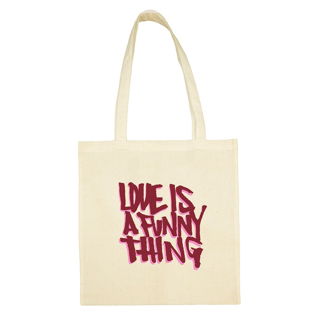 LOVE IS A FUNNY THING TOTE BAG 