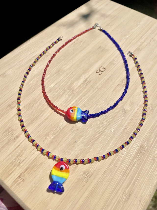 colliers Poisson arc en ciel