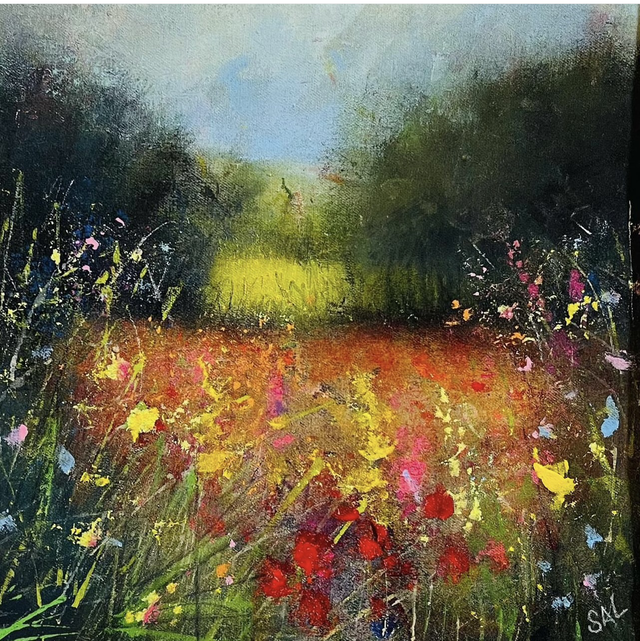 Original painting- Landscape- Orange Field