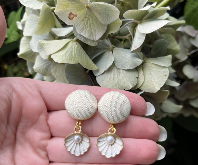 Mini Sidonie Beige brillant coquillage blanc nacré