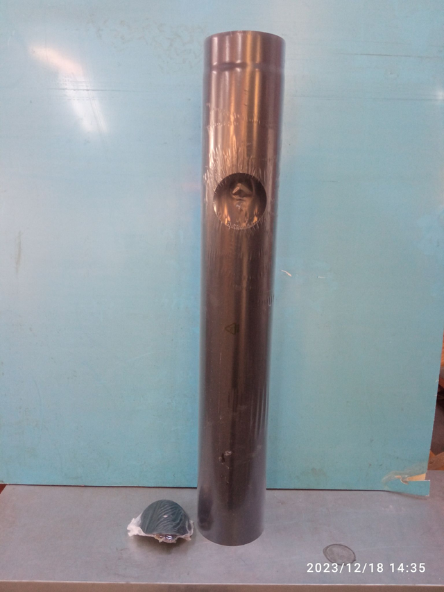 LIGNE+ élément droit avec trappe D150 NOIR - 2LEPTUYT1501000 