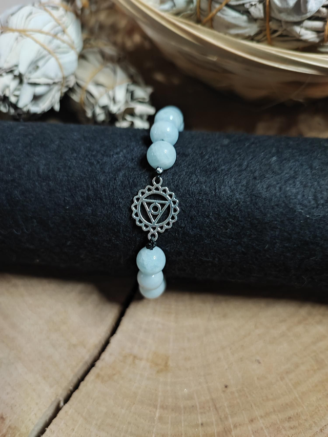 Bracelet chakra Aigue Marine