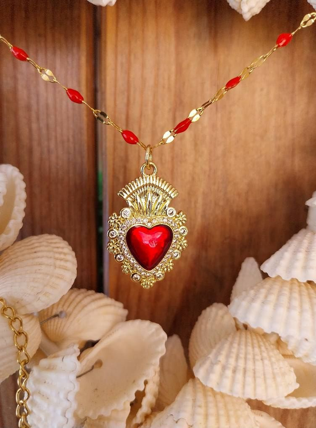 ✨Collier ❤️ coeur ex-voto royal✨