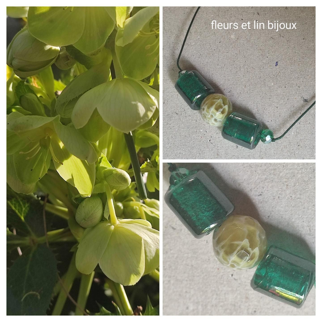 Bracelet jade véritable et perles en verre ( pierres naturelles) monté sur fil de jade résistant et réglable 