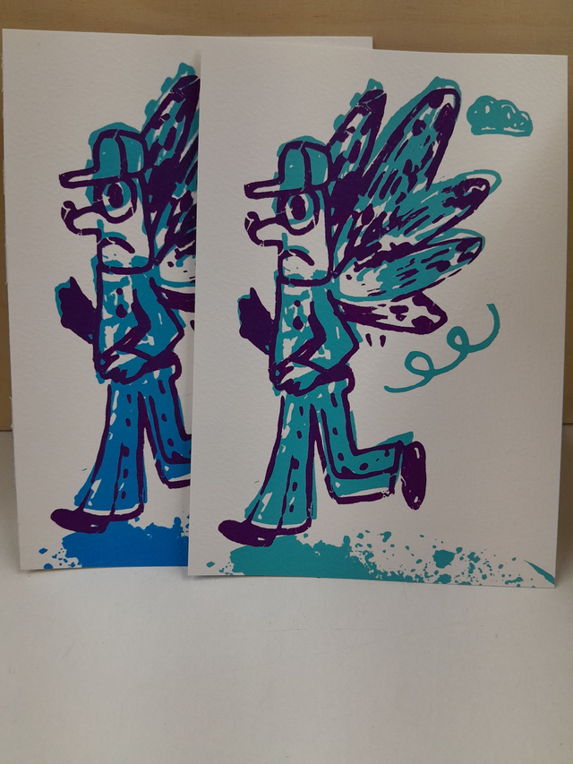 Hermes  – Siebdruck-Karte