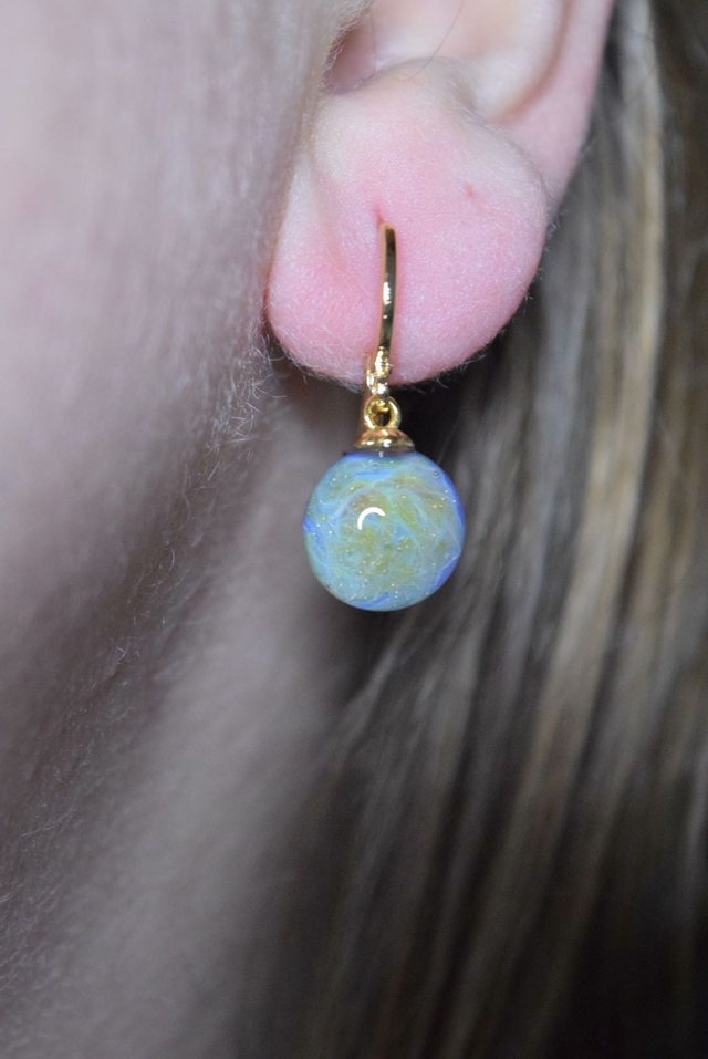 CRÉOLES VOIE LACTÉE VIOLET / ROSE MONTURE OR (CV21)