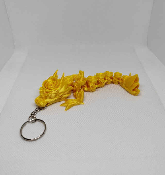 Porte-clés dragon roses