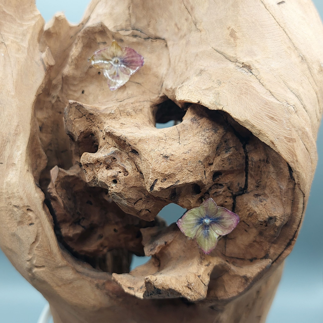 Boucles d’oreilles Hortensias – Bijoux floraux faits main en résine brillante