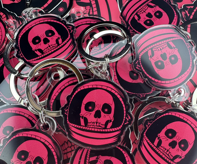 Skull Acrylic Keyring 
