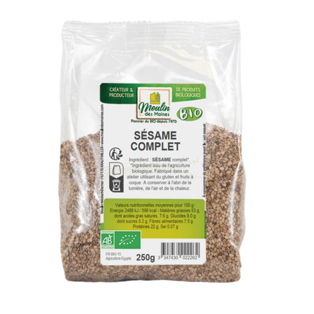 Graines de sésame complet bio - 250gr