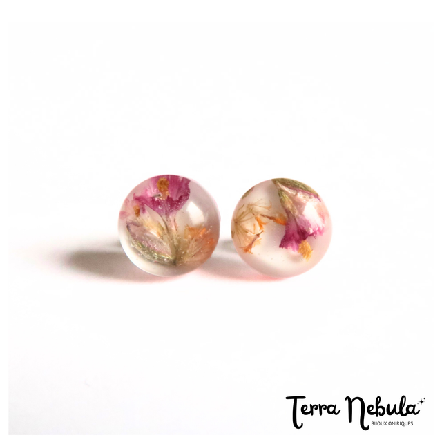 Boucles d&#039;oreilles P&#039;tites puces Fleurs des champs | BO185F