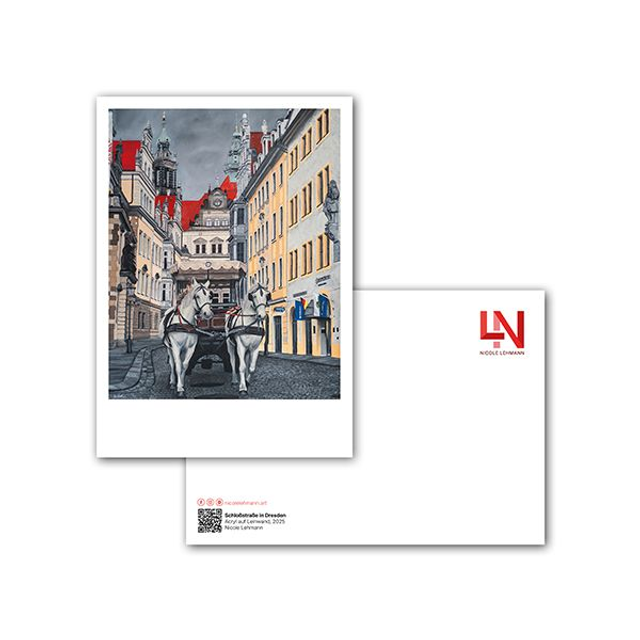 Schloßstraße in Dresden - Kunstkarte