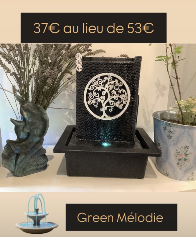 Fontaine Résine Arbre de Vie Rond 29cm