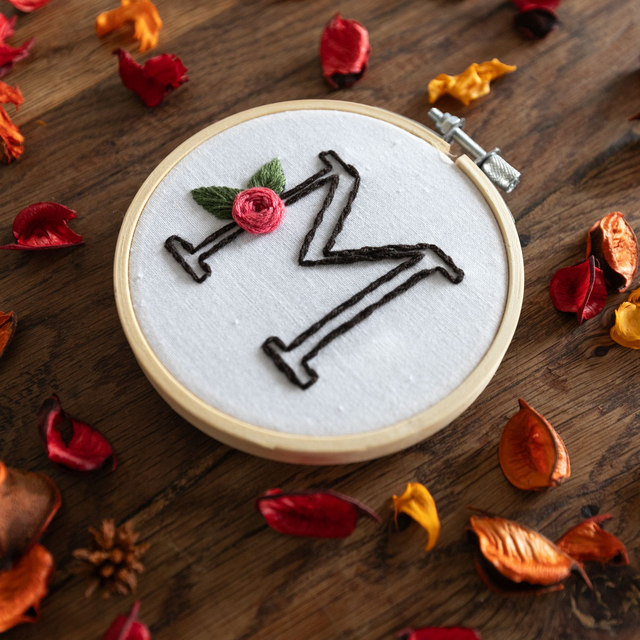 Kit de broderie "lettre"
