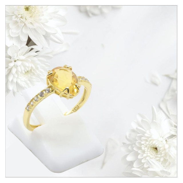 "Citrine" - Bague argent 925