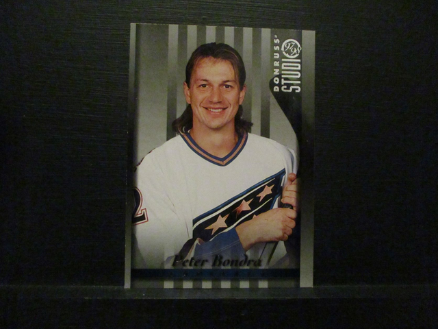Peter Bondra - NFL 1997 Donruss Studio Ice Hockey Original Trading Card #60