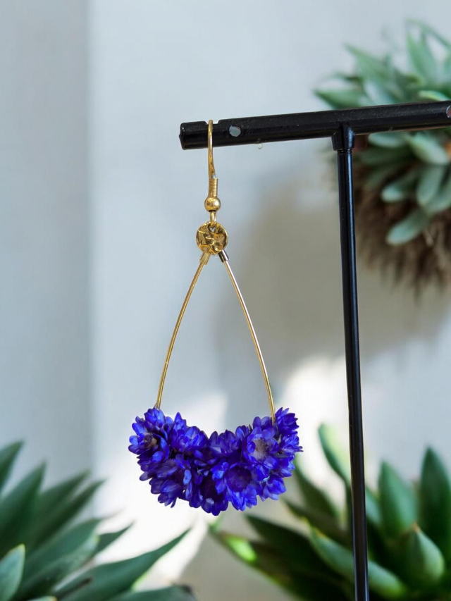 Boucles d'oreilles Lyra - Bleu/Violet