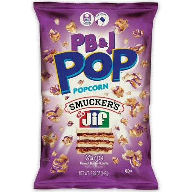 Candy Pop Popcorn Beurre de Cacahuète et Confiture de Raisin 149g