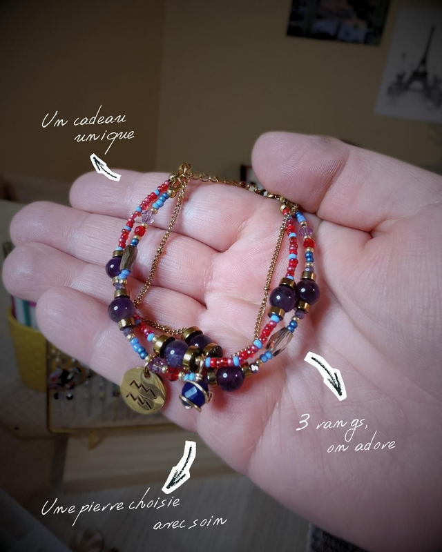 Bracelet Astro Verseau & Améthyste