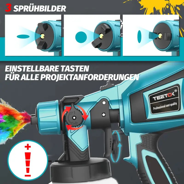 Cordless Paint Sprayer with 2pcs Rechargeable Battery