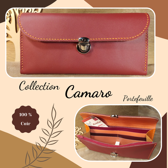 CAMARO portefeuille - Rouge orangé
