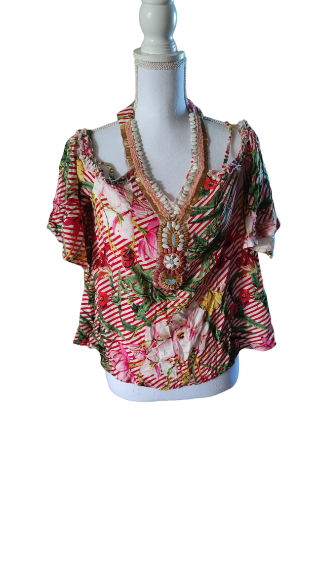 Tee-shirt épaules dénudées taille unique (Last Queen)