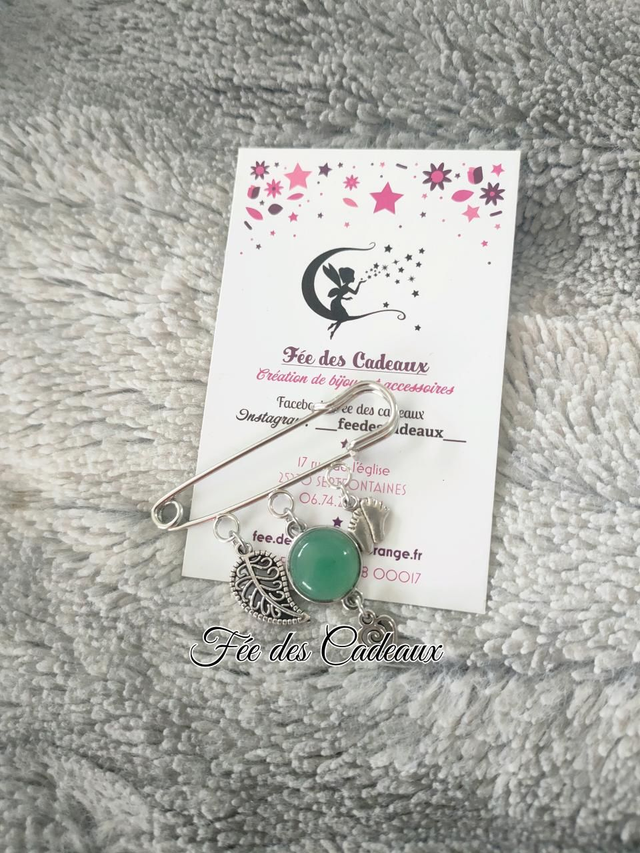 Broche Aventurine Verte 