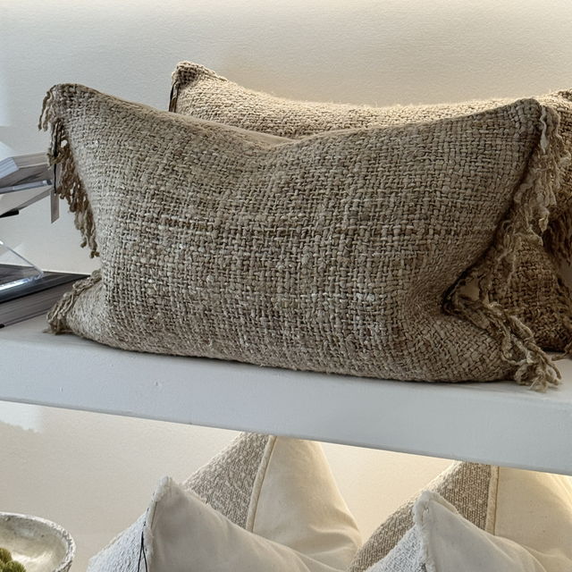 Jute Fringe Cushion