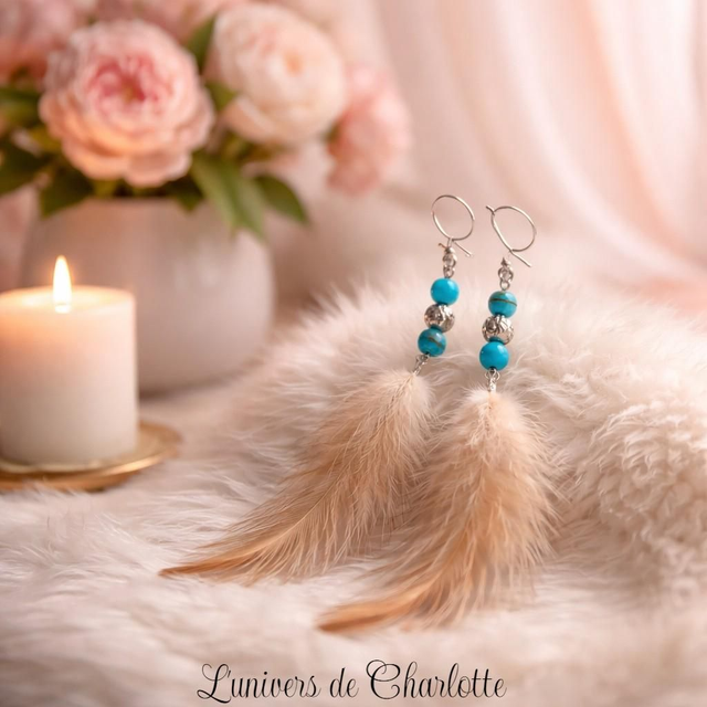 Boucles d'oreilles "Turquénite" BO-013
